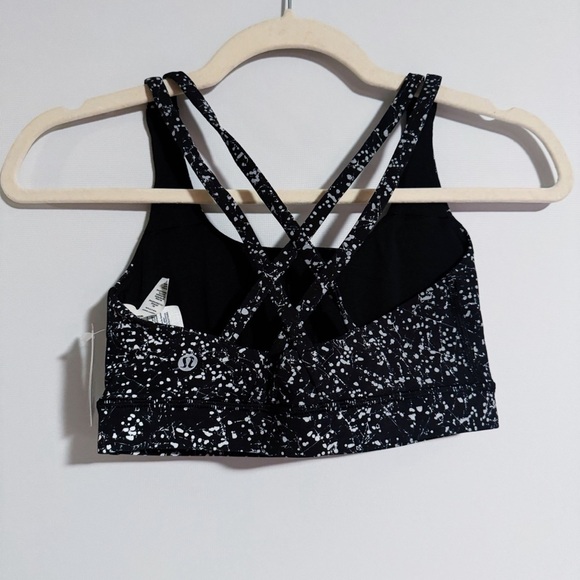 Lululemon - Black Splatter Print Energy Bra - Picture 3 of 4